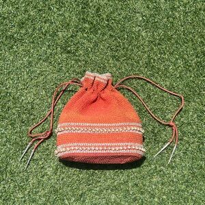 Vintage Orange and Cream Bag